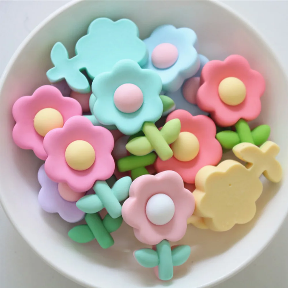 

10PCS Sunflower Series Resin Flatback Cabochons For Hairpin Scrapbooking DIY Jewelry Craft Decoration Accessories