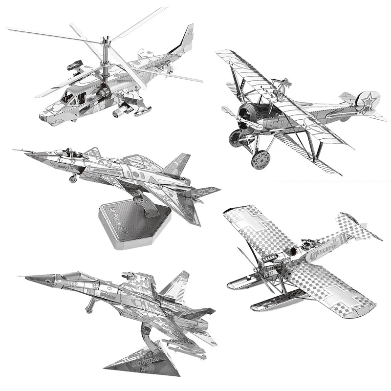 

Helicopter 3D Metal Puzzle SU-34 Fighter J20 Hurricane Fighter RAH-66 model KITS Assemble Jigsaw Puzzle Gift Toys For Children