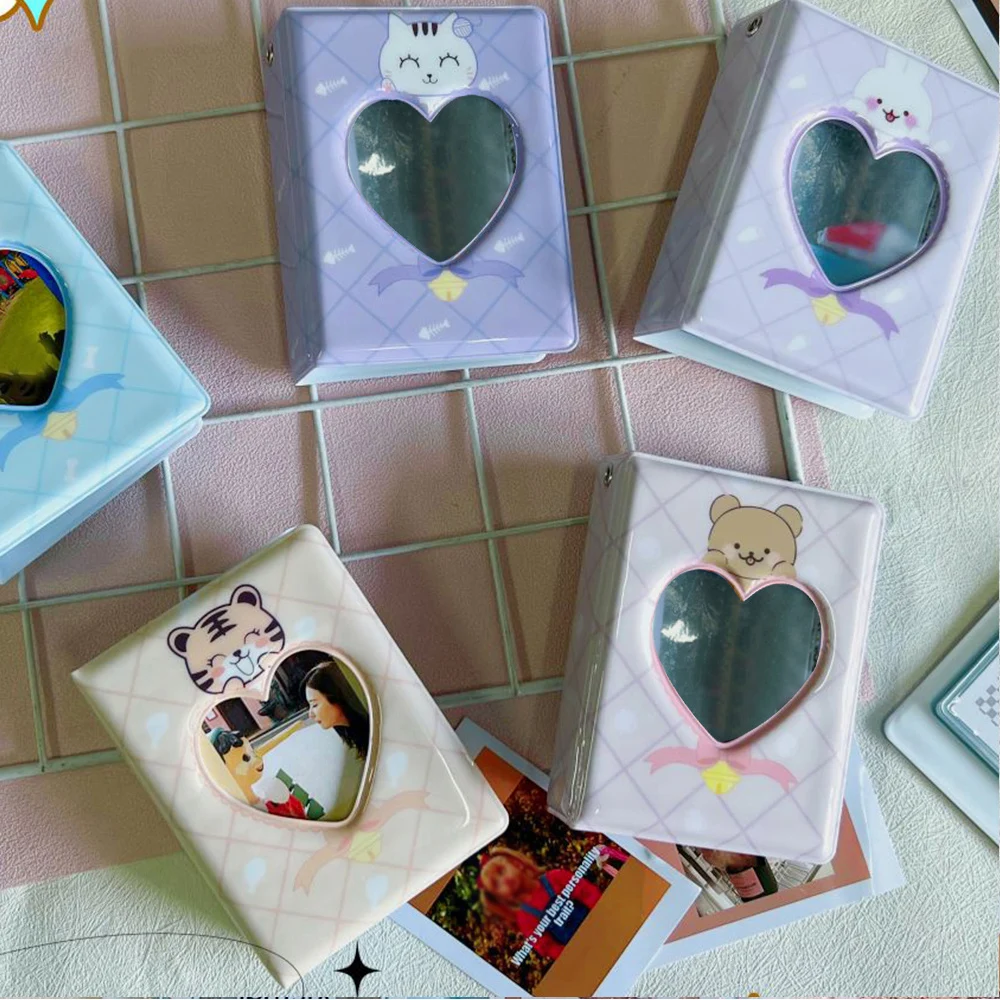 

3 Inch Love Photocard Holder Cartoon Photo Album With Buckle Storage Album Collection Book Star Chasing Album Photo Album INS