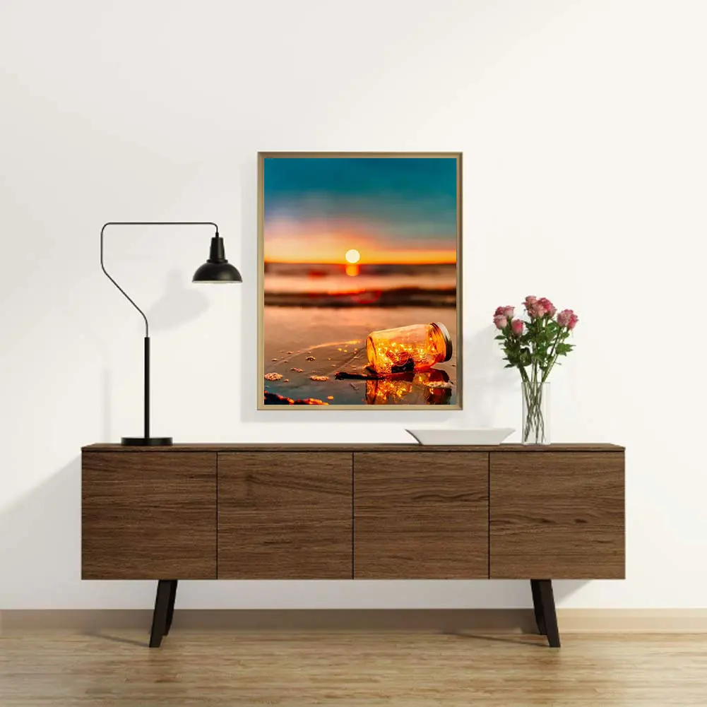 5D DIY Алмазный рисунок пляжная Дрифт бутылка наборы полностью круглая дрель