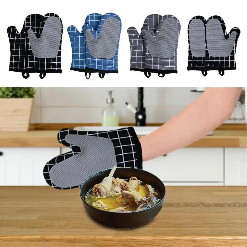 

Kitchen Heat Resistant Gloves Heat Resistant Oven Welding Gloves High Temperature Kitchen Barbecue Glove Preventor