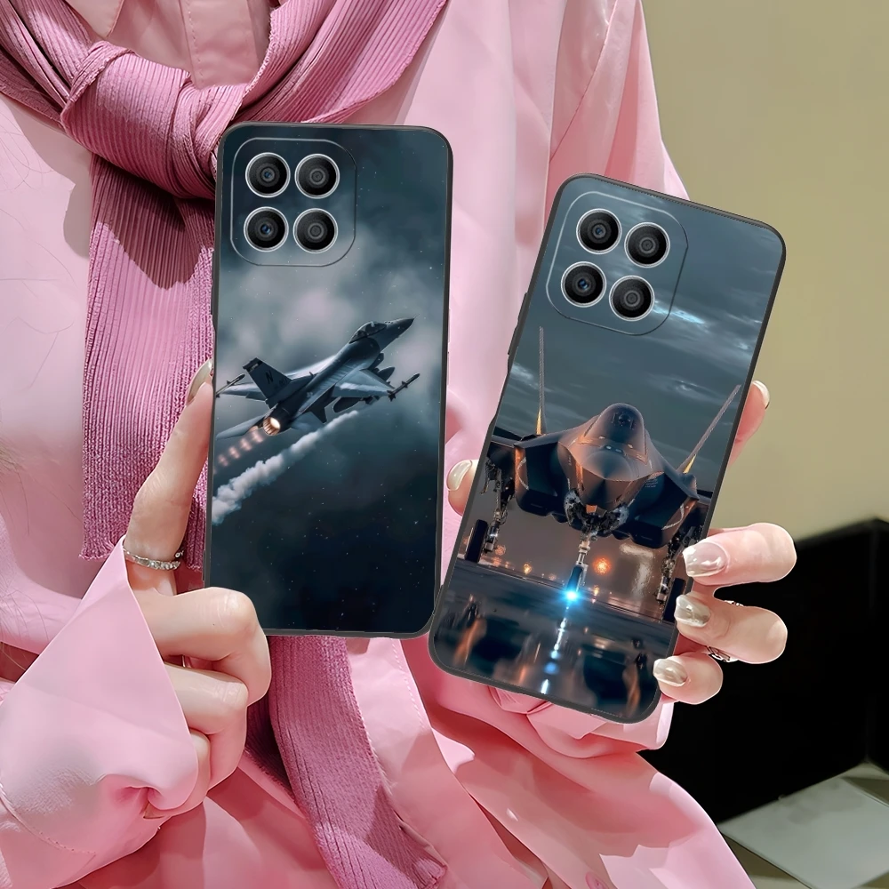 AirForce Plane Mobile Cell Phone Case for Huawei Honor 90 80 70 60 50 30 20 10 9 8 7 Pro S SE Lite 5G Black Cover Shell
