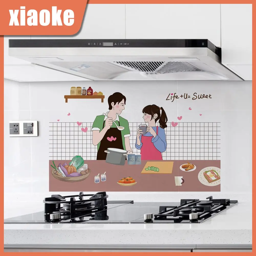 

Cartoon Waterproof Self-adhesive Tile Sticker Antifouling Kitchen Oil-proof Sticker For Bathroom Kitchen Countertop Mildew-proof