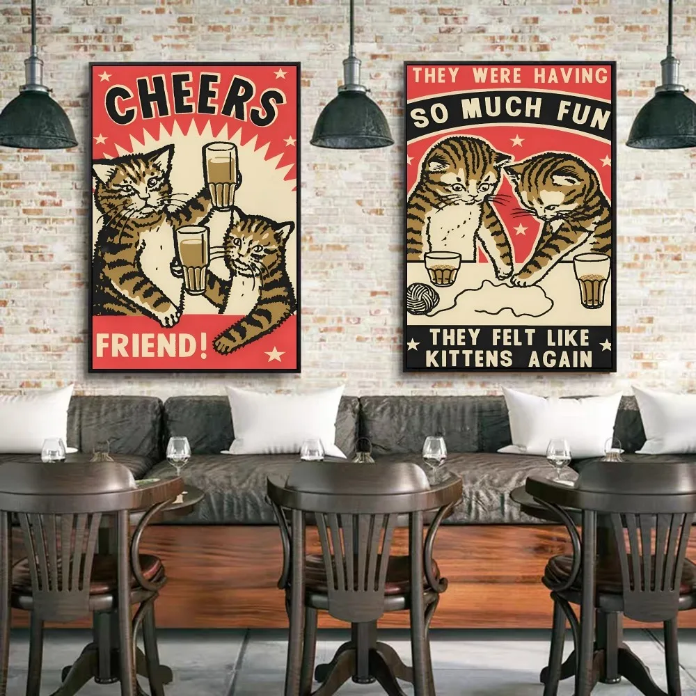 Классические винтажные постеры для дома бара кафе