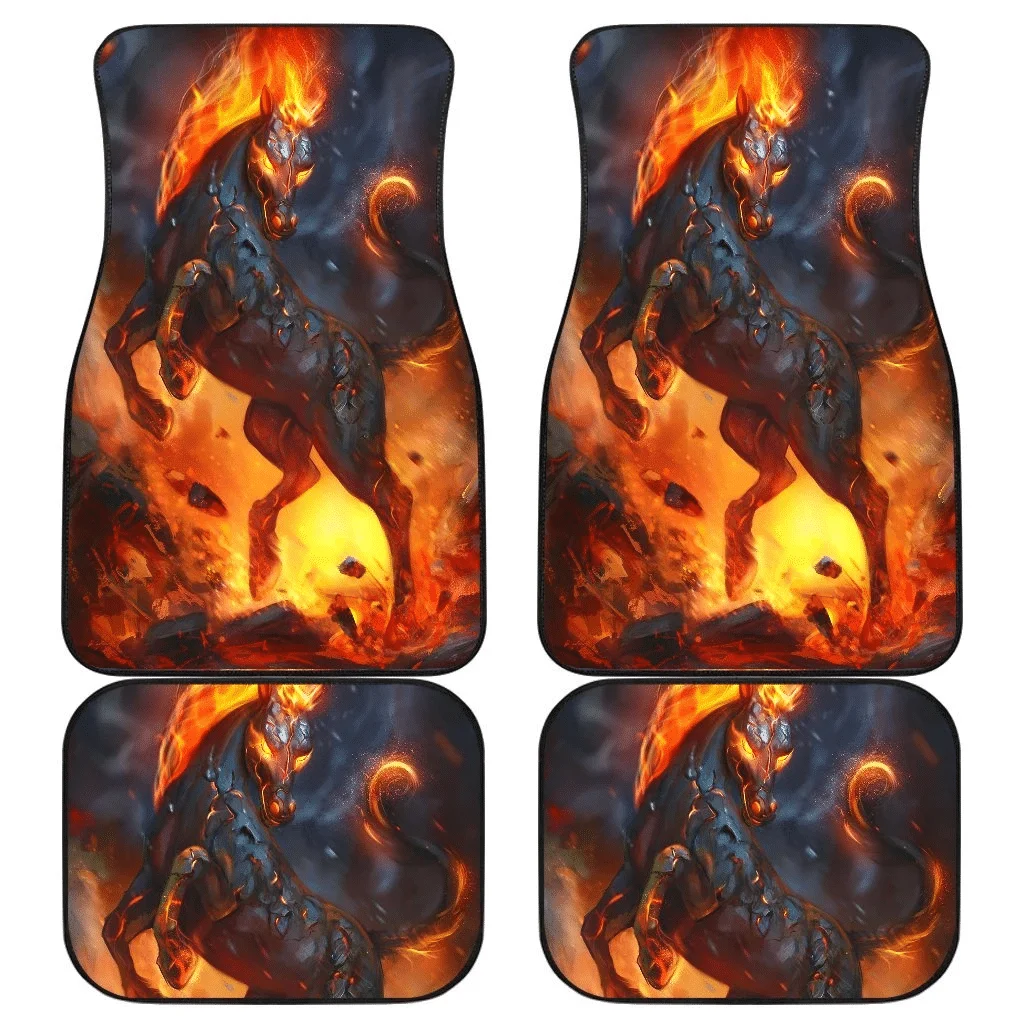 

Horse of Hell Fire Car Floor Mats Car Accessories
