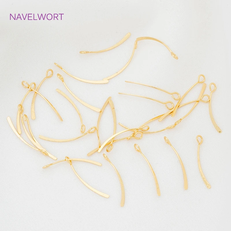 

18K Gold Plated Tassel Hangle High Quality Brass Metal Tassel Charms DIY Jewelry Earrings Making Accessories