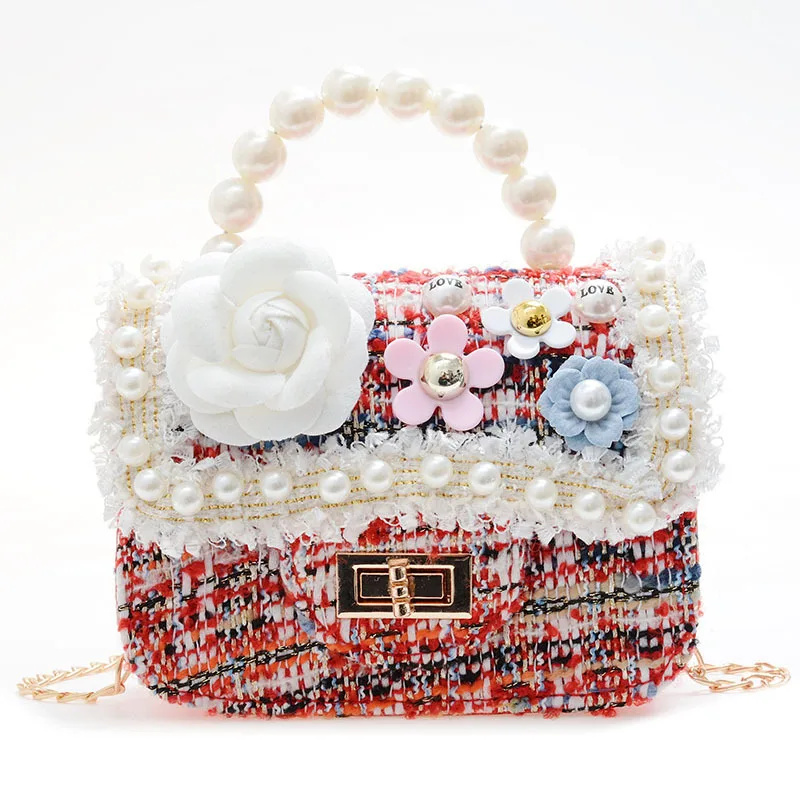 

Children's Crossbody Bag Girl Portable Pearl One Shoulder Backpack Princess Bag Mobile Phone Coin Box Birthday Gift