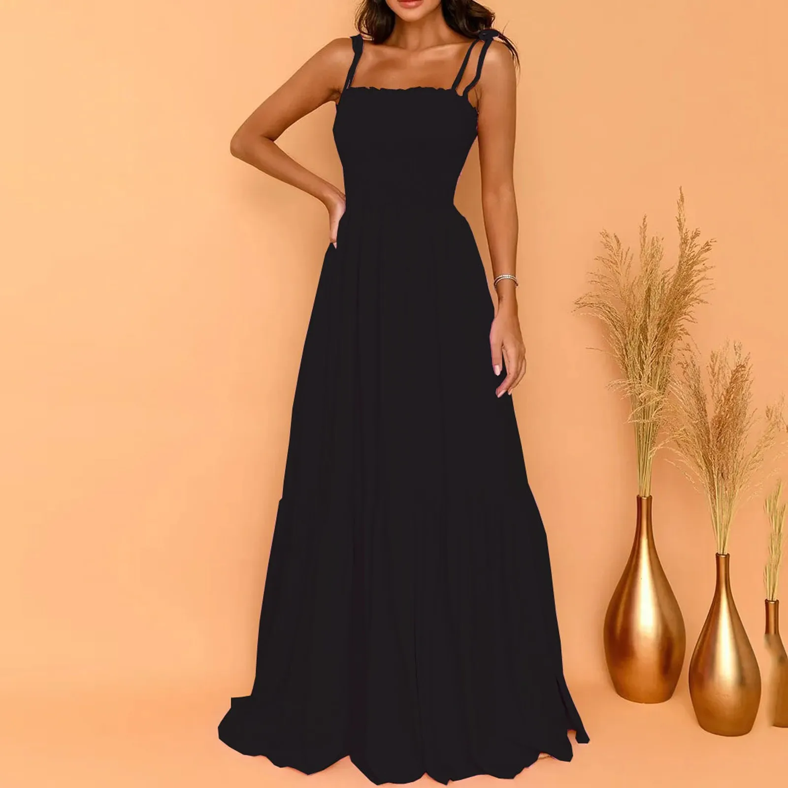 

Пижама-рубашка для женщин, повседневное однотонное платье, без рукавов, на бретельках, праздничные Макси-платья для женщин, повседневные Летние