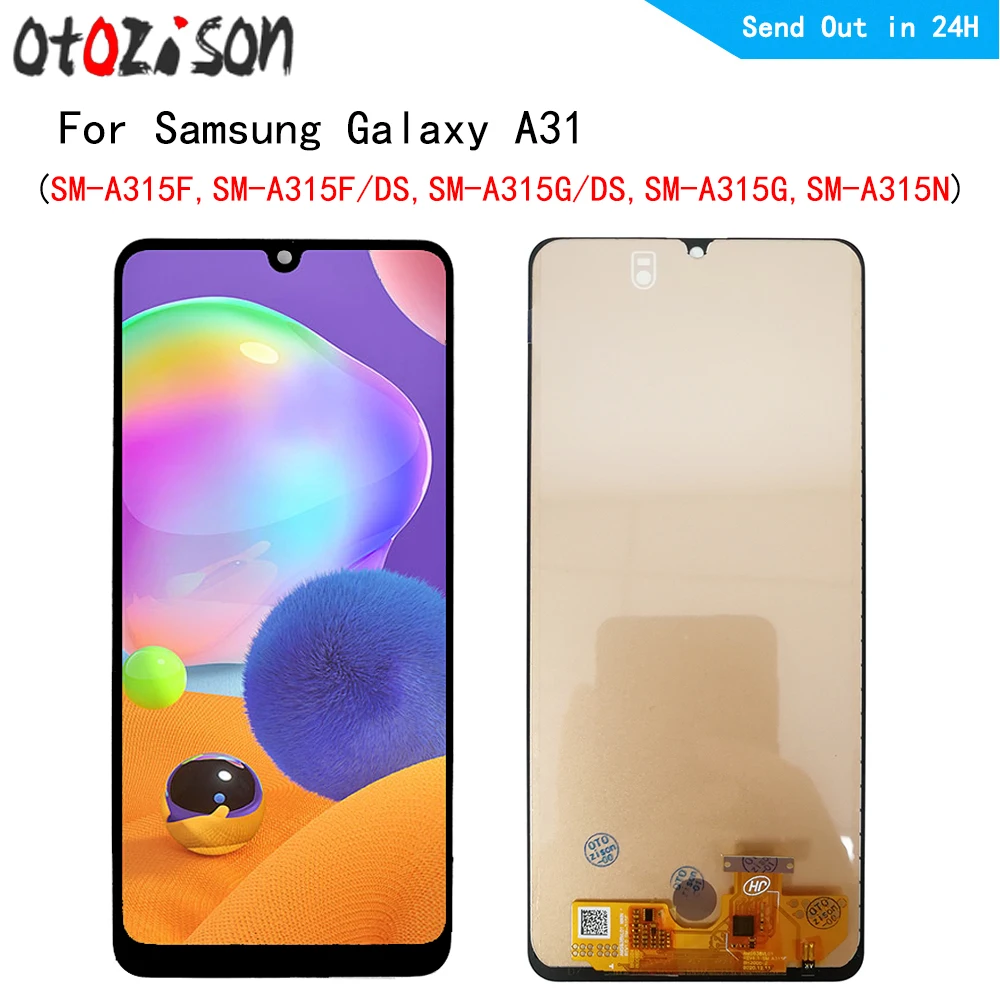 Экран 6,4 дюйма для Samsung Galaxy A31 SM-A315F, SM-A315F/DS, SM-A315G, ЖК-дисплей, сенсорная панель, дигитайзер с рамкой в сборе
