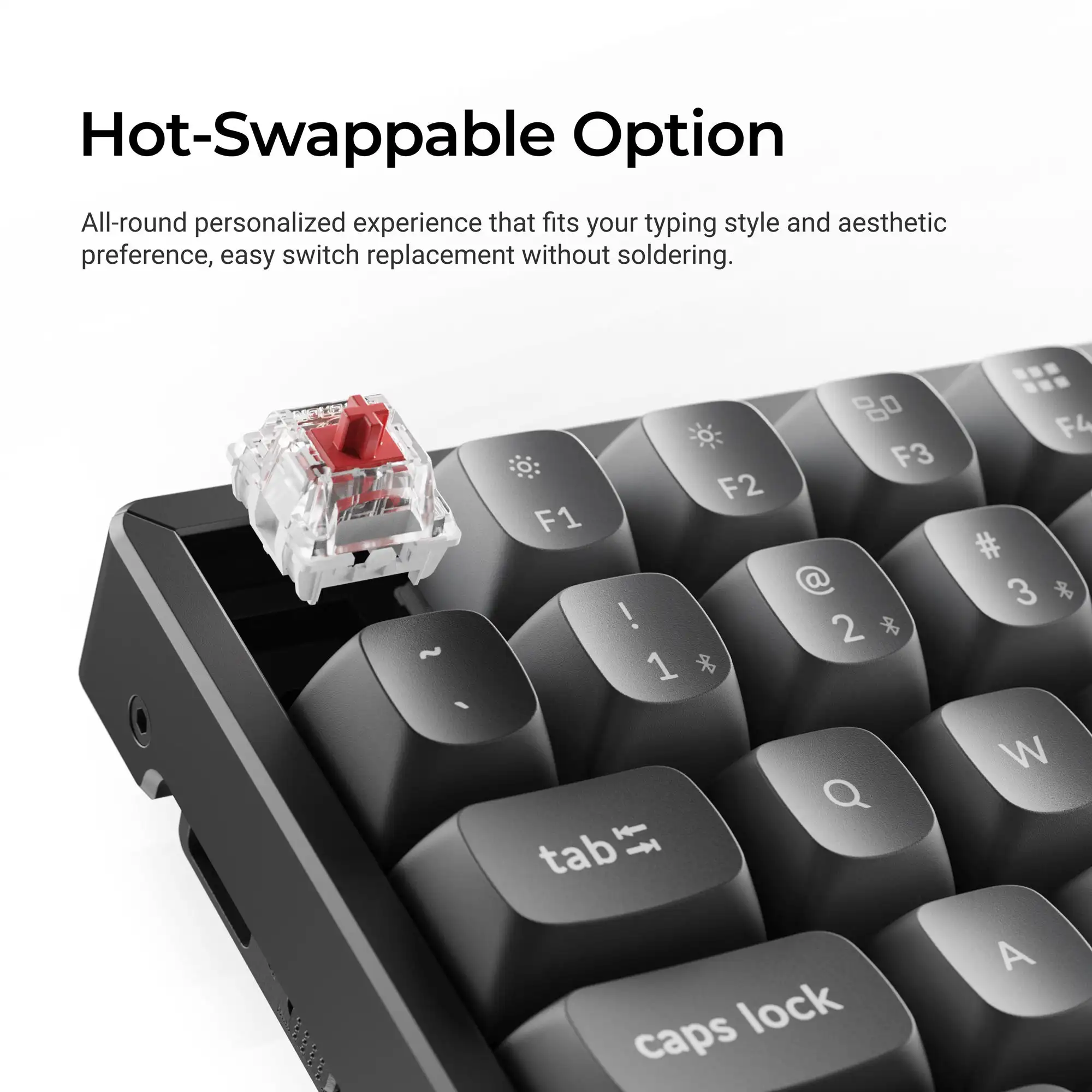 Фото Беспроводная механическая клавиатура Keychron K2 Max QMK с алюминиевым корпусом, RGB-подсветкой и кейкапами Double-Shot PBT №4