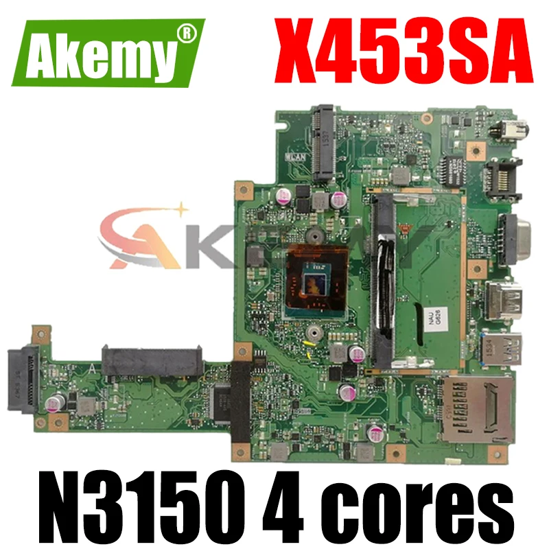 

Akemy X453SA Laptop Motherboard For Asus X453SA F453S X453S Mainboard test 100% OK N3150 4 cores