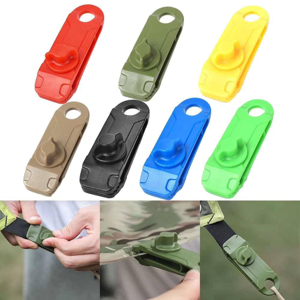 

1pc Tent Canopy Clip Tarpaulin Clips Windproof Special Tooth Design Awning Wind Rope Clamps Outdoor Camping Fixing Hook Buckle