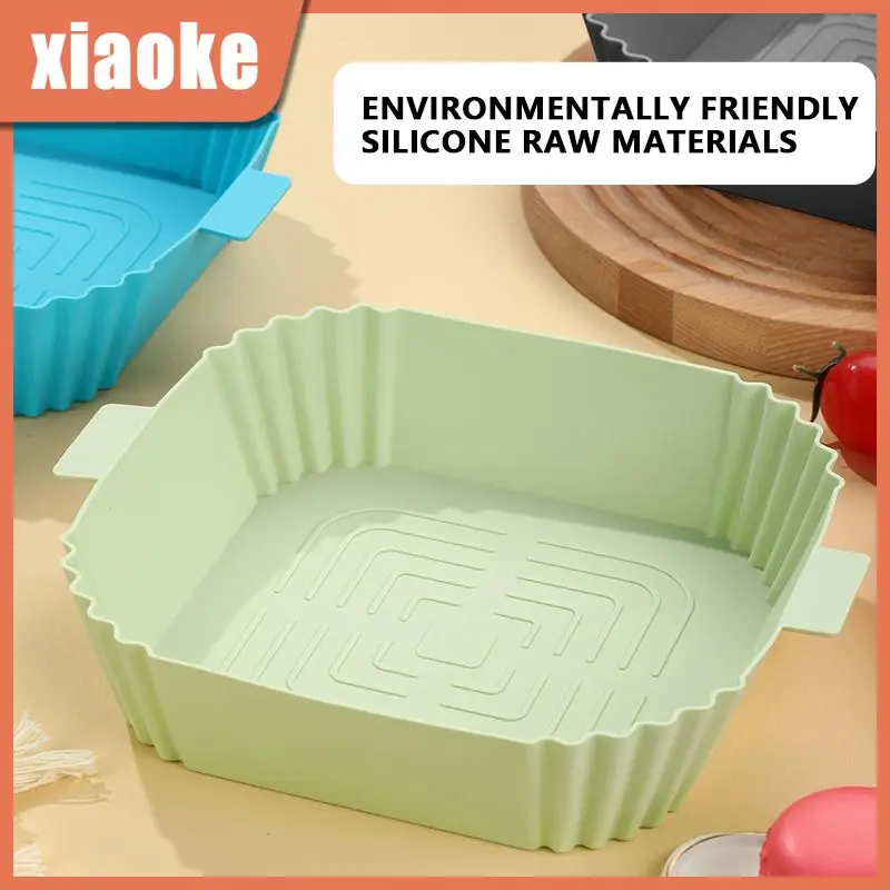 

Baking Pan Silica Gel Bakeware Square Air Fryer Silicone Snack Pan Temperature Resistant Cake Mold Kitchen Accessories