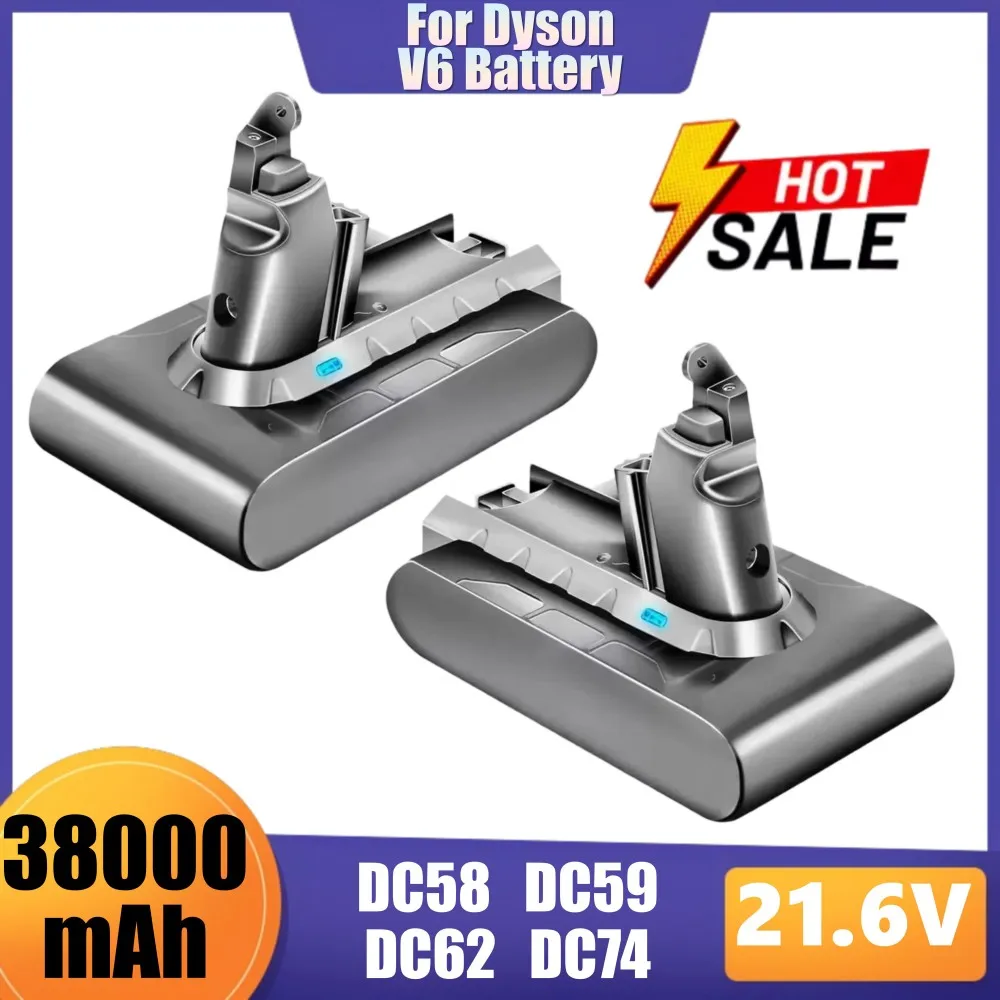 Фото Литий-ионный сменный аккумулятор 21,6 В, 12800 мАч для пылесосов Dyson V6, DC58, DC59, DC62, SV03, SV04, SV05, SV06, SV07, SV09, запасные части №2