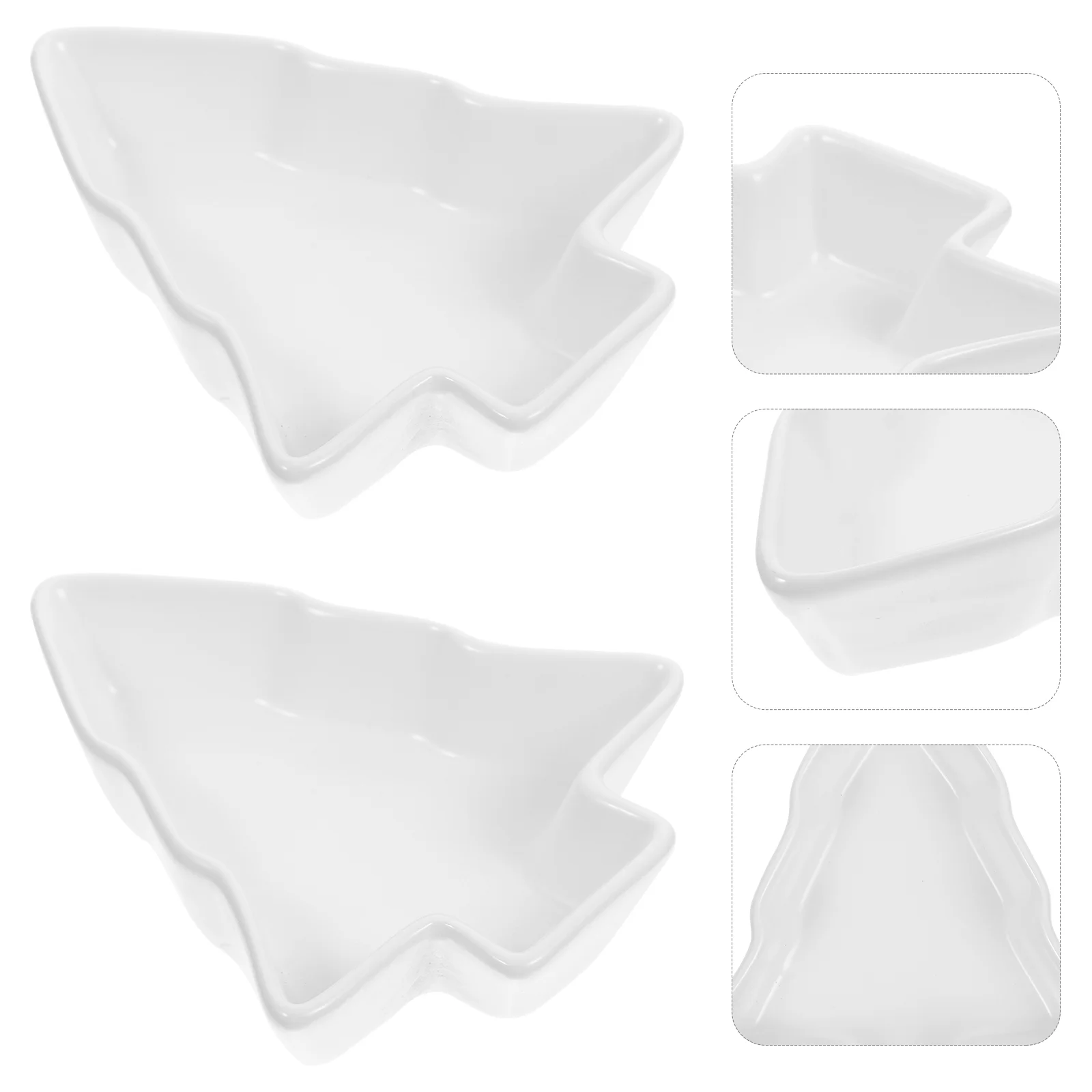 

Christmas Serving Plate Dish Tray Plates Tree Sauce Ceramic Dishes Snack Candy Appetizer Shaped Dessert Platter Fruit Holiday