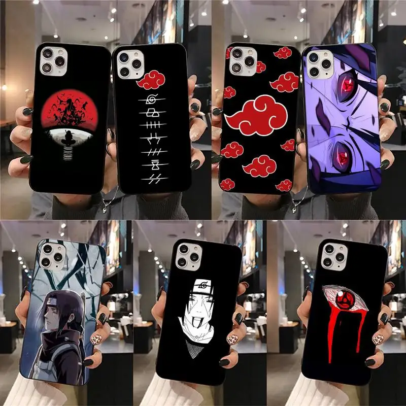 BANDAI Naruto Akatsuki Uchiha Itachi чехол для телефона iphone 13 12 11 Pro Mini XS Max 8 7 Plus X SE 2020 XR | Мобильные