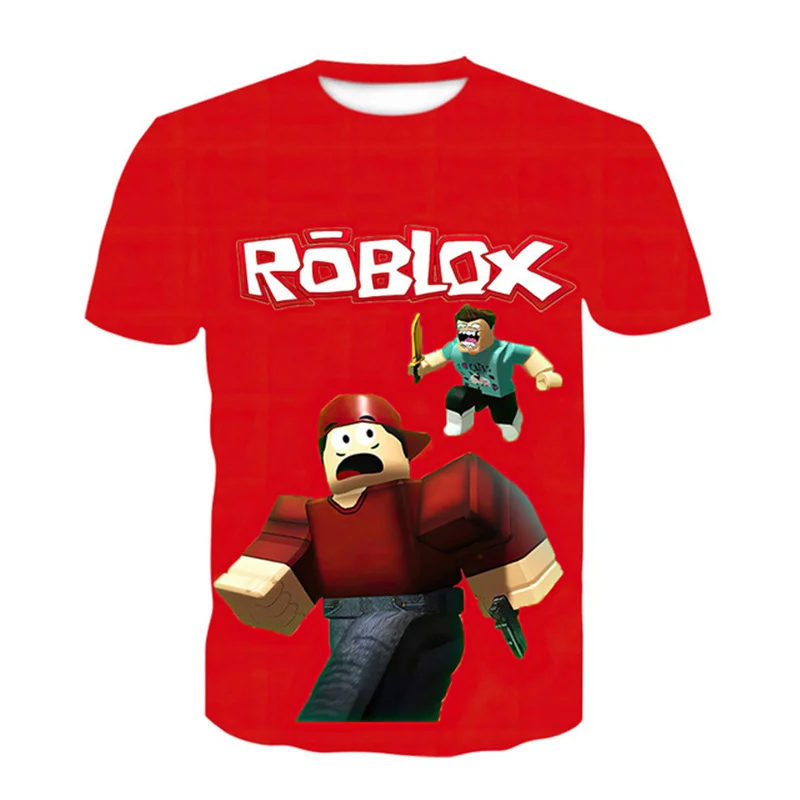 

Kids Boys T-shirt Baby Short Sleeve Game Robloxing Tops Children Summer Print 3D t shiirt 4-14 Years Boy Girl Robloxing T Shirts