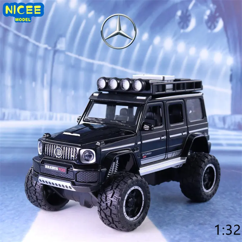 

1:32 Mercedes Benz BRABUS G700 SUV Big Wheel Simulation Diecast Metal Model car Sound Light Pull Back Collection Kids Toy A23