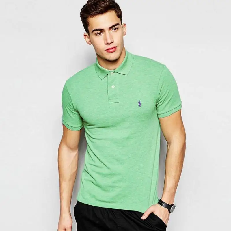 

American New Men's Lapel Polo Shirt 2022 Summer Cotton Embroidery Short Sleeve Casual Business Fashion Slim T-Shirt S-6xl