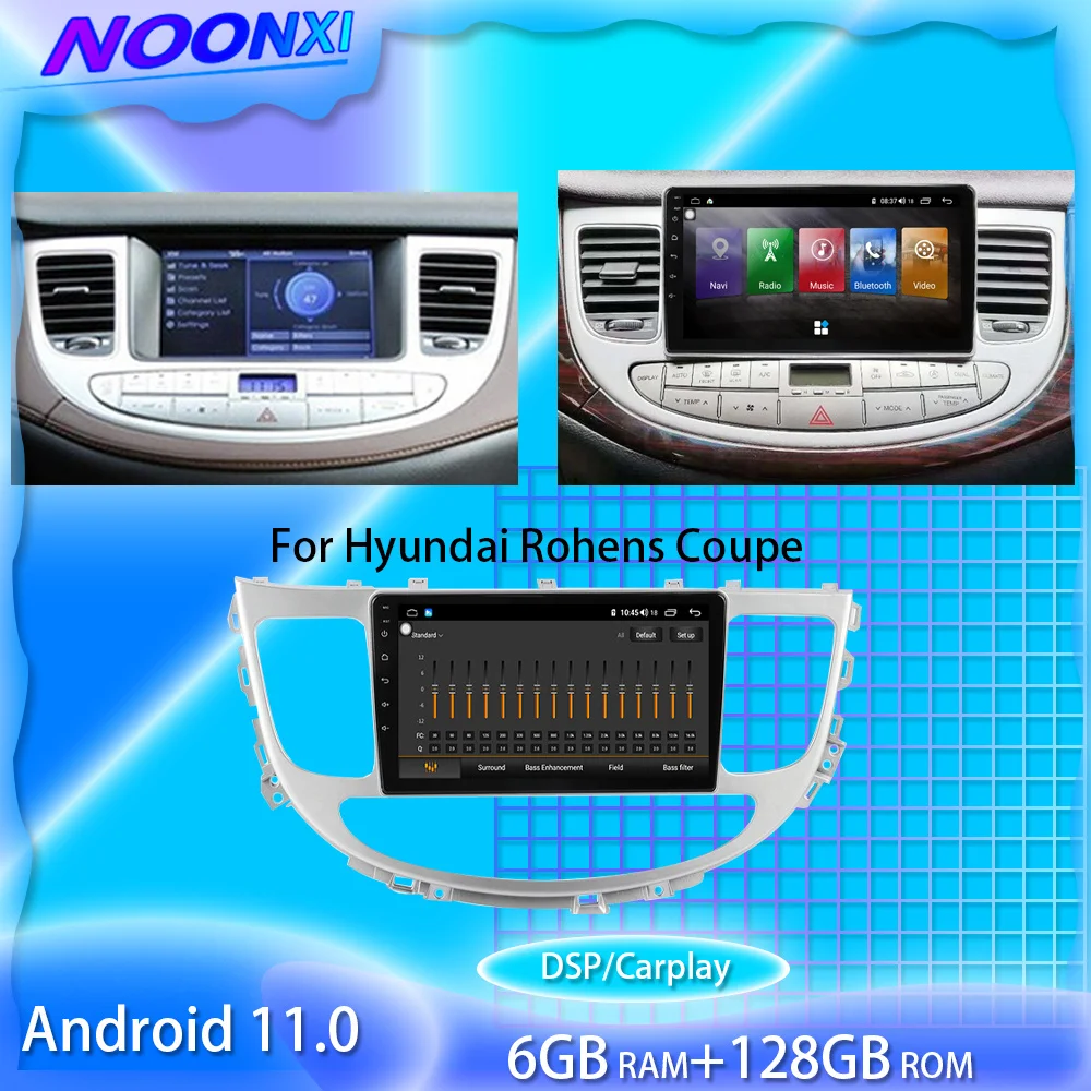 

For Hyundai Genesis Coupe Android11 128G Car Radio Stereo 2 Din Multimedia Player GPS Navigation Touch Screen Carplay Head Unit