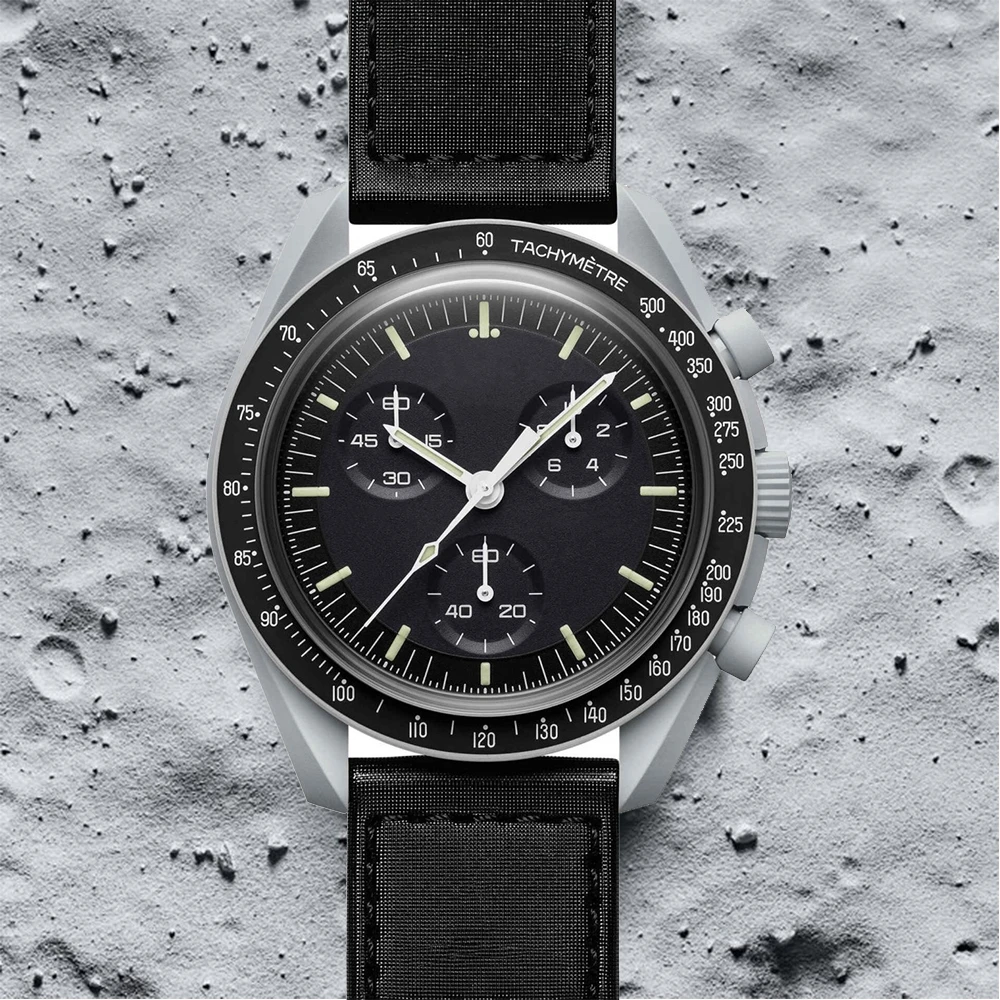 

2023 Original Brand Watch Multifunction Plastic Case Moon quartz Watches For Mens Ladies Business Chronograph Explore Planet