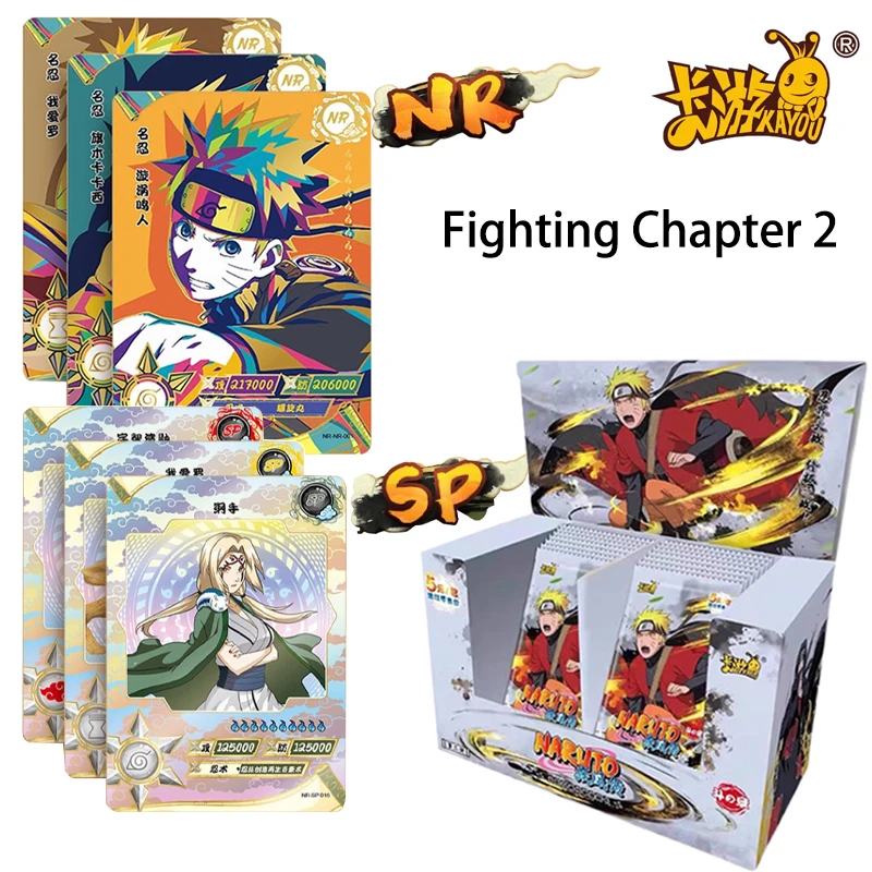 

Genuine KAYOU Naruto Card Fighting Chapter Anime SE BP NR CR Sasuke Itachi Tsunade Rare Cards Collection Box For Children's Gift