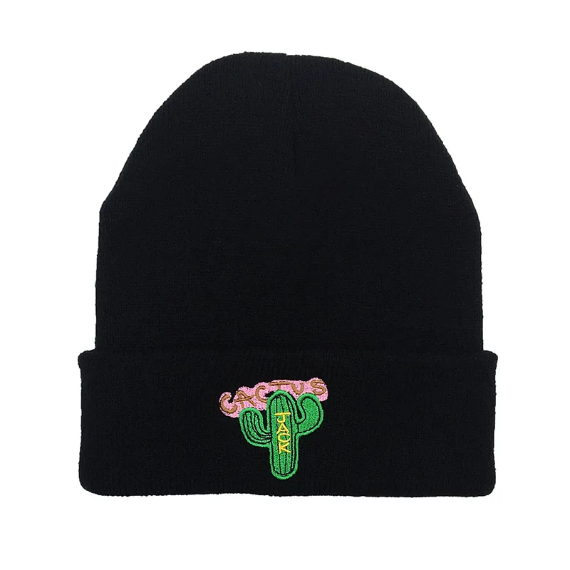

Fashion Winter Beanie Knitted Hat Embroidery Travis Scotts JACK CACTUS Warm Hats Adjustable Breathable Gift for Women Men Kids