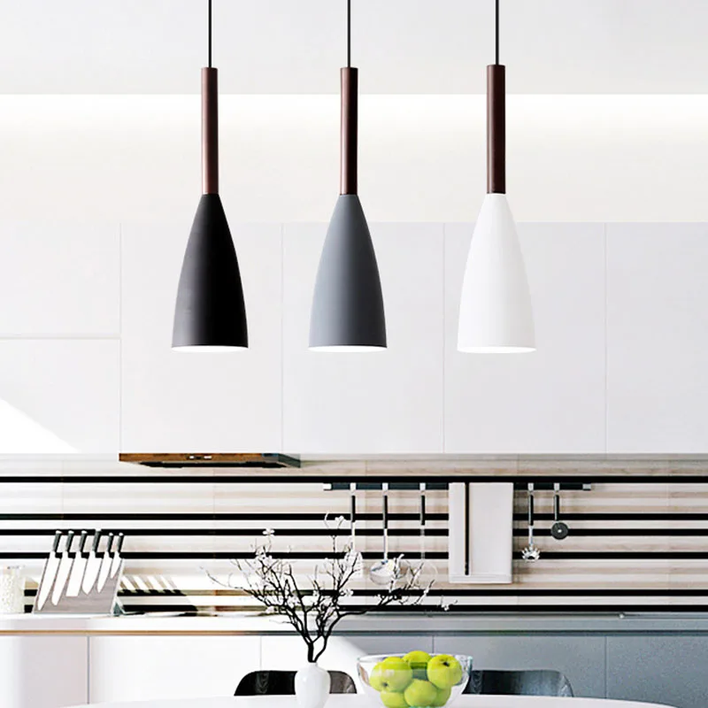 

Modern Pendant Light Hanging Lamp Retro lamp for Ceiling Restaurant Table Bar Dining Room Nordic Iron Wooden Home Decor Lighting