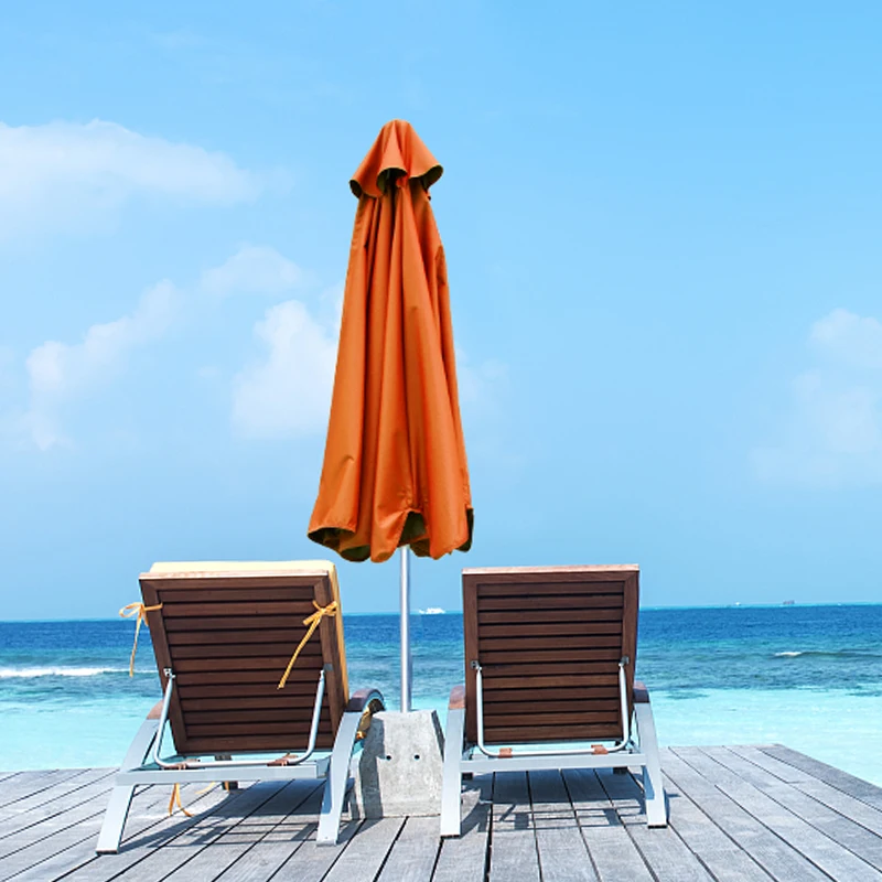 Ветрозащитный летний зонтик большого размера для бассейна ресторана рекламный