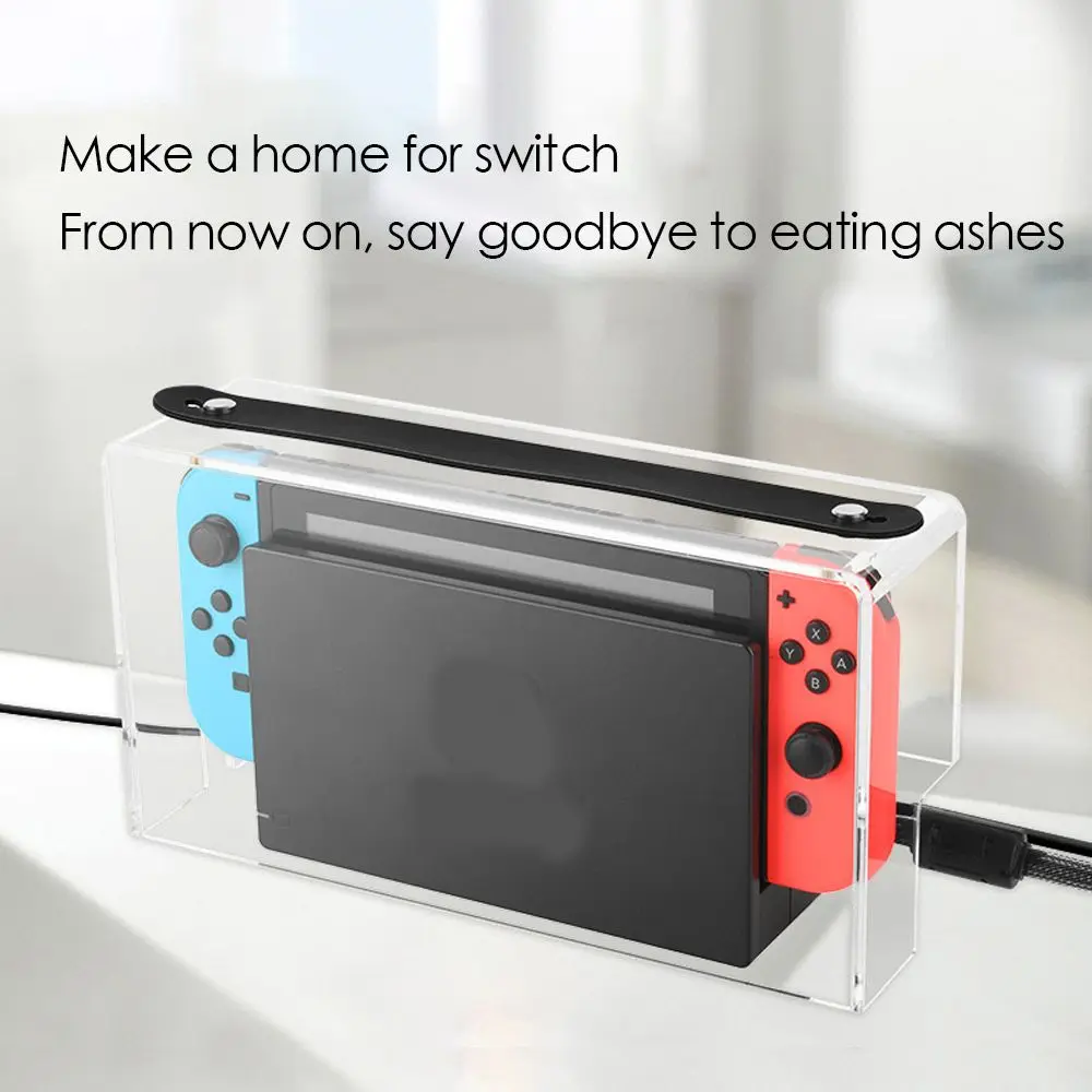 

Прозрачный защитный чехол для игровой консоли Nintendo Switch, пылезащитный акриловый чехол, пылезащитный чехол