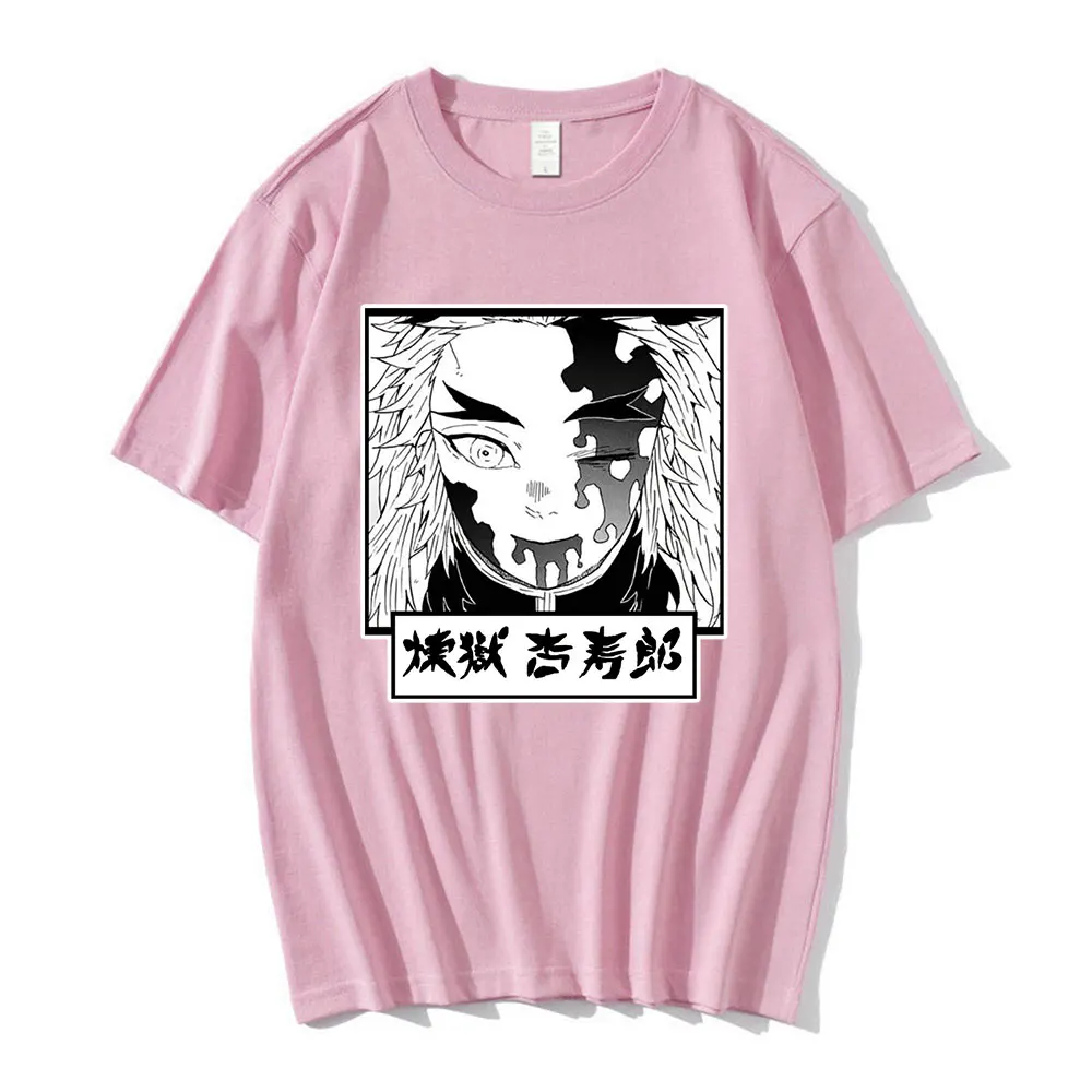 

Japanese Anime Demon Slayer T Shirt Kimetsu No Yaiba Manga Rengoku Kyoujuro Graphic Tee Shirt Tanjirou Kamado T Shirts Male Tops
