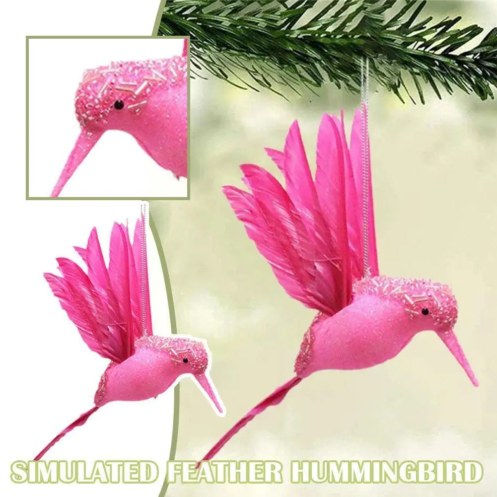 

1pcs Creative Solar Auto Flying Hummingbird Artificial Feather Ornament Birds Garden Simulated Color Decoration Outdoor Ind F5N3