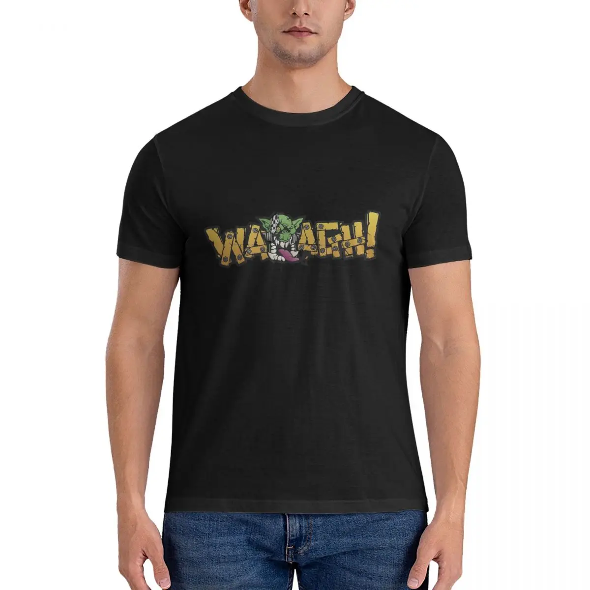 Waaagh! T-Shirt for Men Ork waaagh Cotton Tees Round Collar Short Sleeve T Shirt Clothing mens clothing official-website fugees