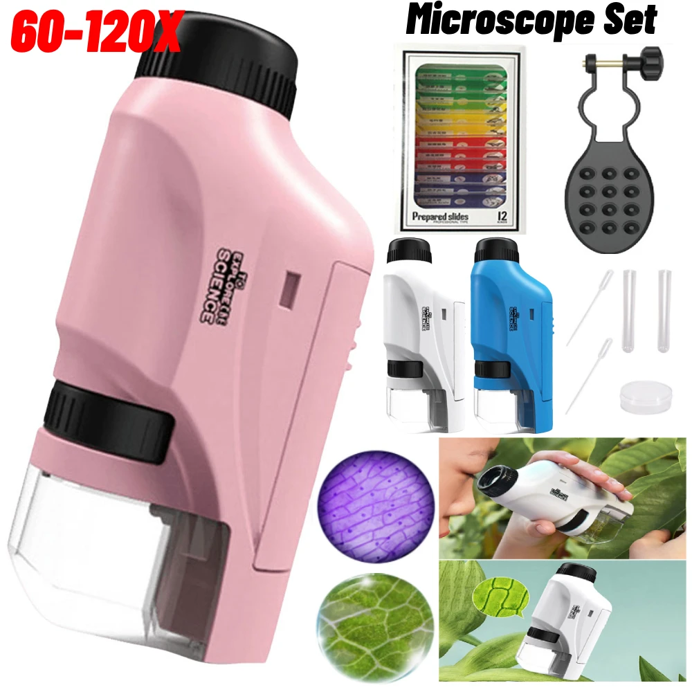 Компактный портативный цифровой микроскоп для детей лабораторного класса с