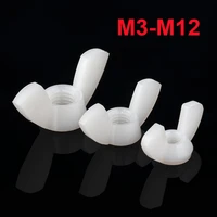 white nylon butterfly nut manual clamping nut for nuts m3 m4 m5 m6 m8 m10 m12