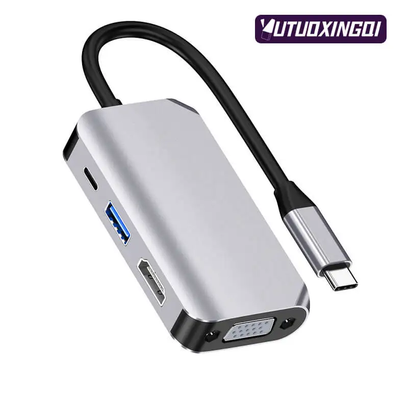 Док-станция типа c расширяет многофункциональное преобразование с USB-разветвителя на HDMI VGA-концентратор