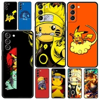 pokemon anime naruto phone case for samsung galaxy s22 s20 fe s21 ultra 5g s9 s8 s10 plus s10e note 10 lite 20 soft black cover