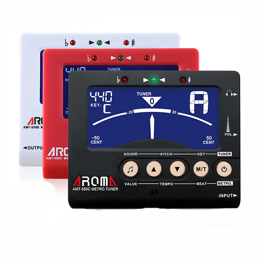 

Aroma Amt-550B Universal Tuner Saxophone/Clarinet/Flute/Trumpet Metronome Tuner Ukulele Violin Tuner Tone Generator 3 In 1