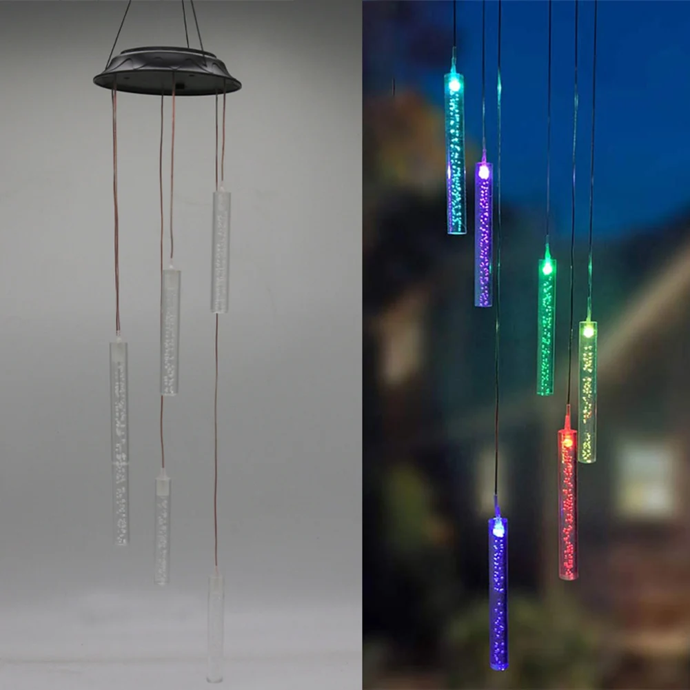 

Светодиодный колокольчик на солнечной батарее, водонепроницаемый наружный, меняющий цвет, для двора, сада