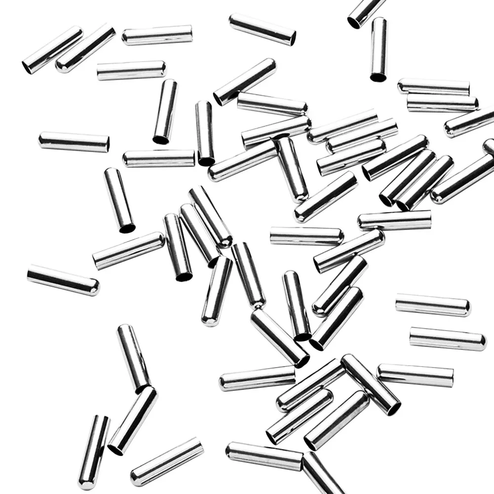 

50pcs Repair Seamless Metal Aglets Durable Lock Clips Decoration Replacement Ends Rustproof Fashion Shoelace Tips DIY Luxury