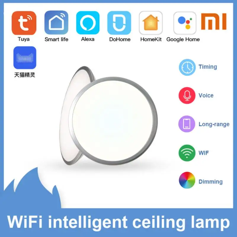 

100-250vac Remote Control Tri-proof Light Mobile App Control Ceiling Light 24w Wifi Smart Ceiling Light
