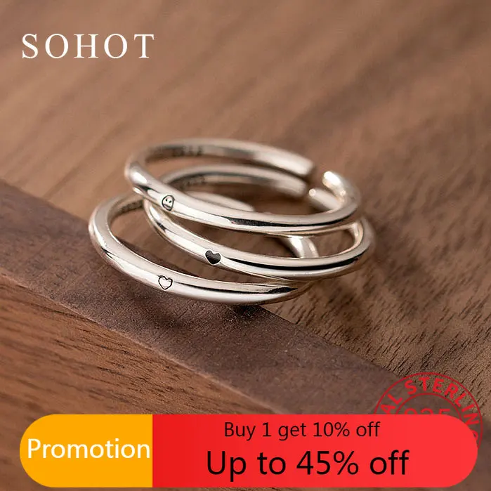 

Женское регулируемое кольцо из серебра 925 пробы, в виде сердца