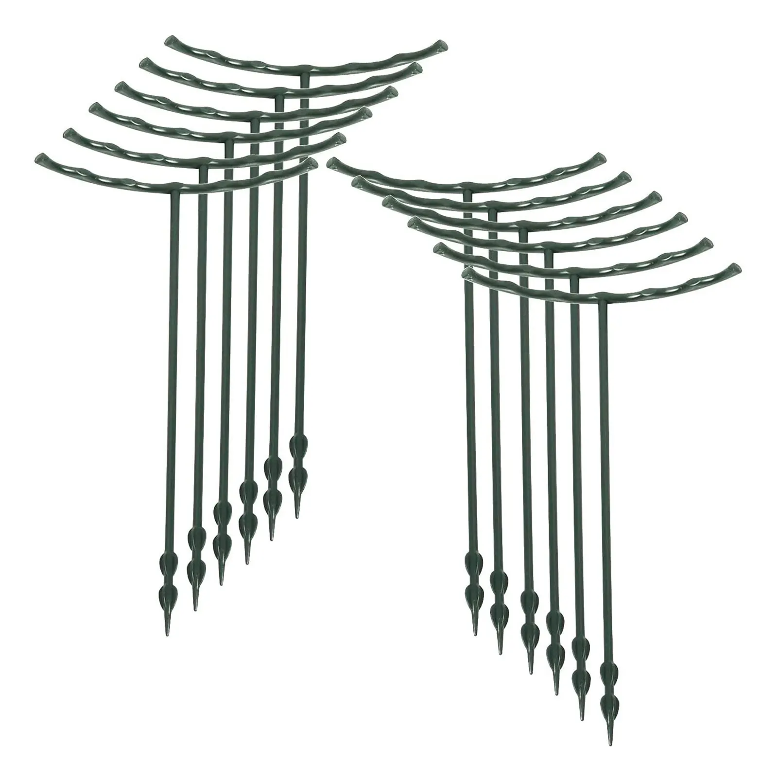 

Garden Plant Support Stakes 6/12pcs Green Half Round Garden Stem Plant Supports Cage Plant Climbing Support Ring For Orchid Rose