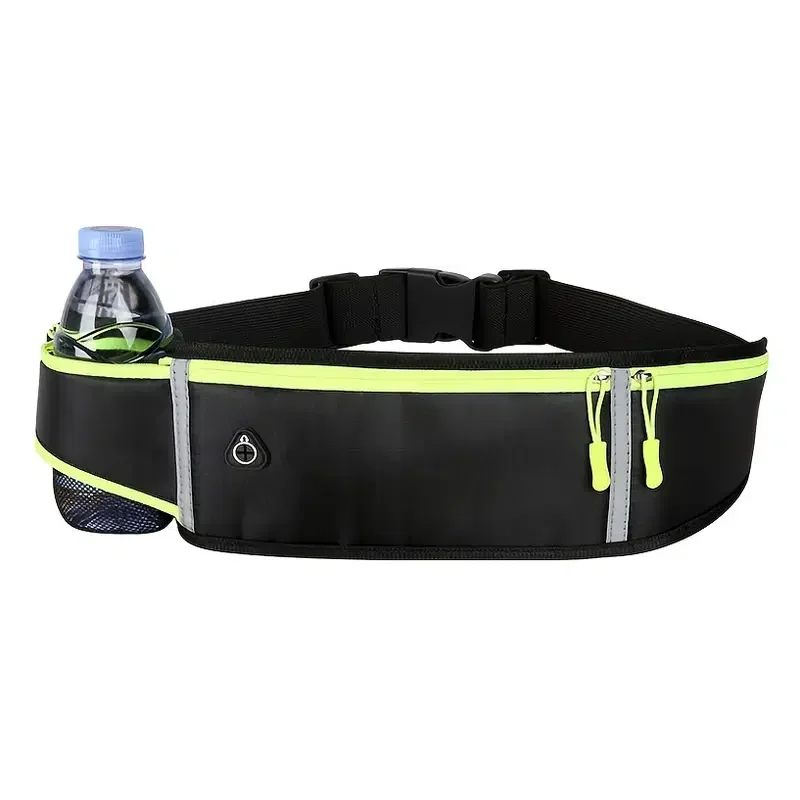 

Multifunction Running Waist Bag With Zipper And Water Bottle Holder For Fitness