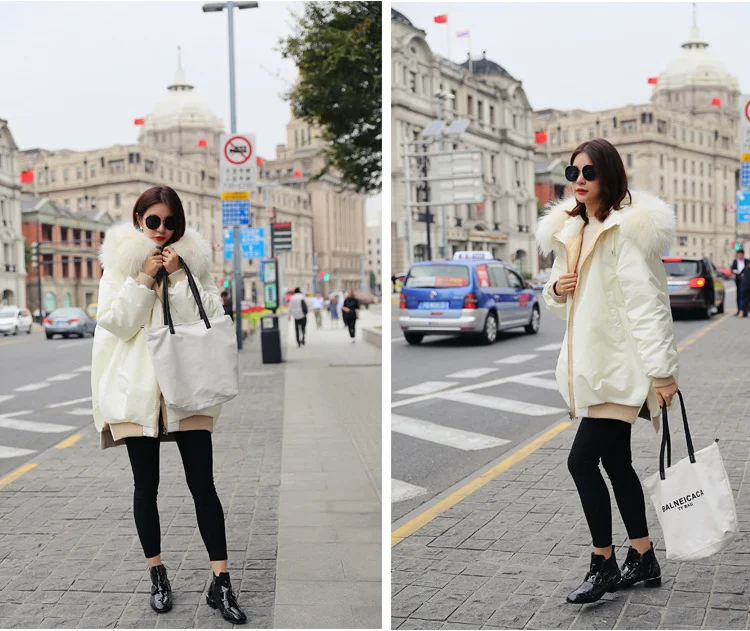 

Women's Down Jacket Woman Winter White Duck Down Coat Female Oversizd Puffer Down Parkas Women Coats Mujeres Abrigos 2018022 W8