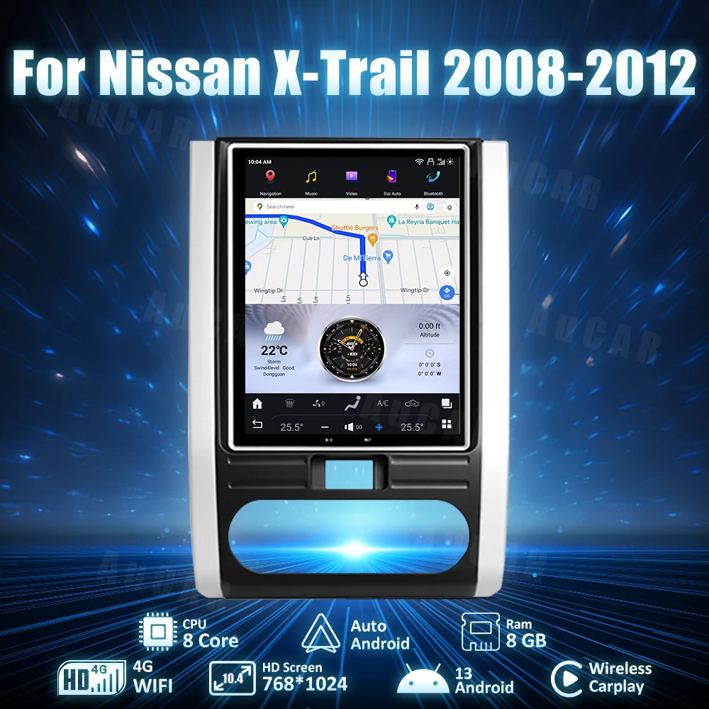 Автомобильная стереосистема AuCar T-Style Android 13 0 головное устройство автомобильный