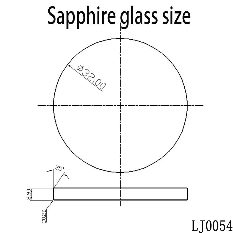 32mm Sapphire Crystal Glass High Quality Watch Accessories Replacement Part For Seiko skx007 skx013 Mod 45mm Case Repair Tools