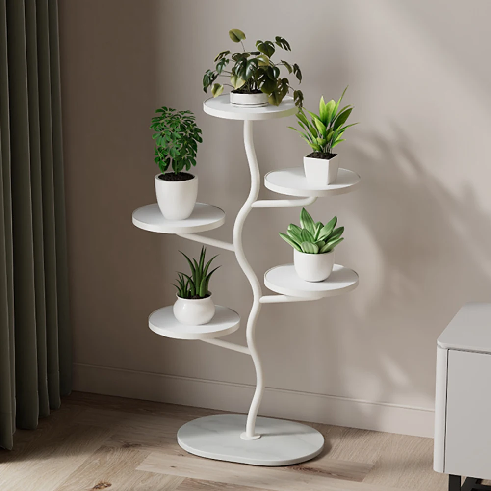 Plant Stand Indoor 5 Tier Stands for Plants Corner Interleaved Branch Design Tall Planter Holder Shelf