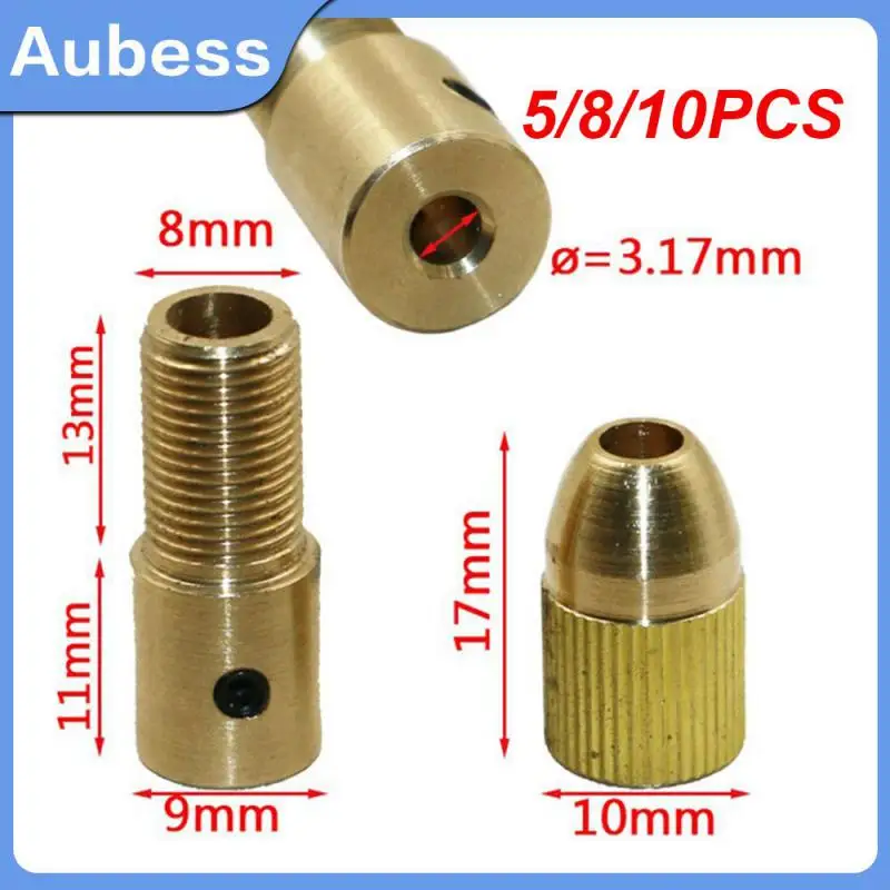 

5/8/10PCS Drill Bit Chuck Collets Copper Drill Folder Mini Tools Set Chuck Quick Copper Cap Drill Collet Tool