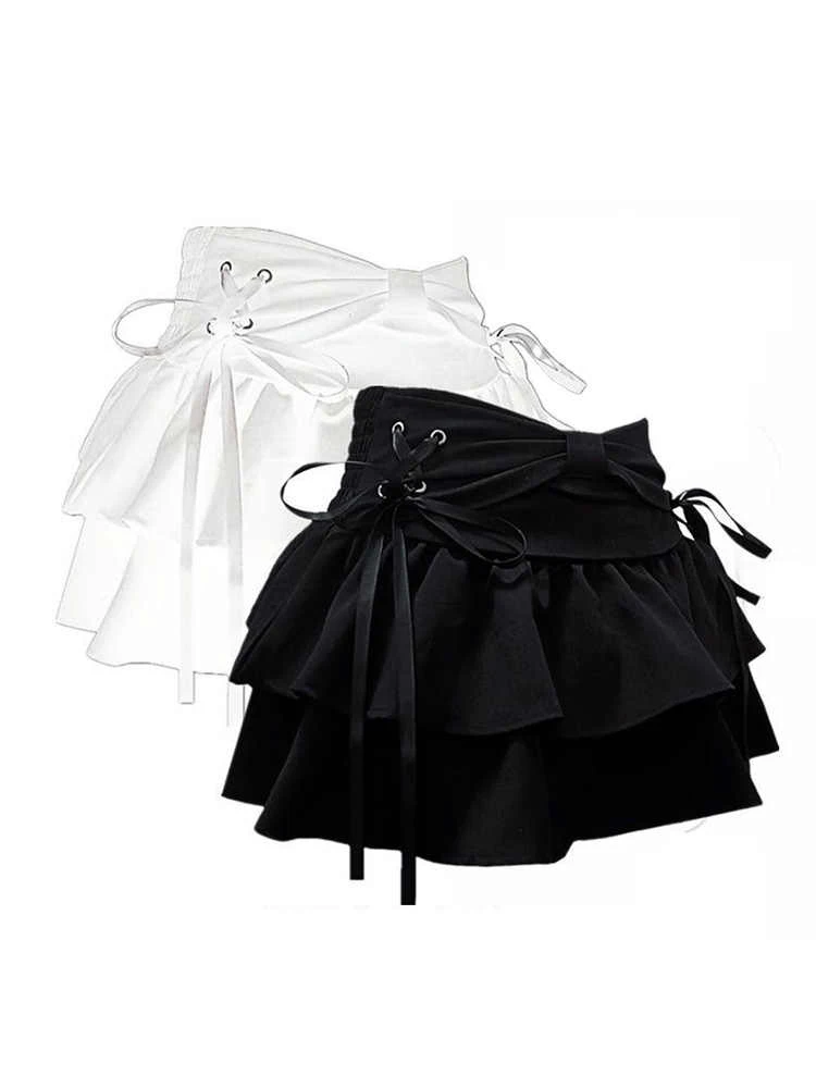 Женская черная готическая юбка трапециевидной формы винтажная эстетичная